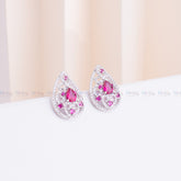Pink Cluster Earing